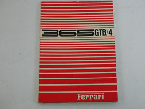 1969-73 Ferrari 365 GTB/4 Daytona Manual Pouch Set Handbook Voxson