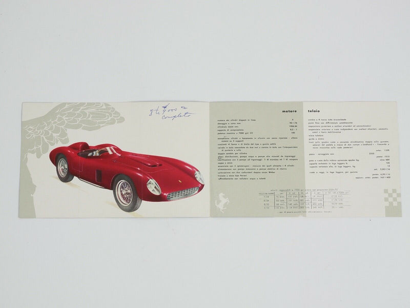  Ferrari 500 Testa Rossa TR Sales Brochure