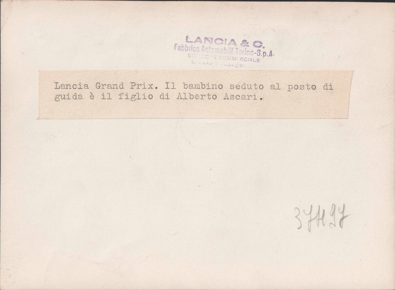 Lancia Ferrari D50 Ascari Press Photograph Moisio