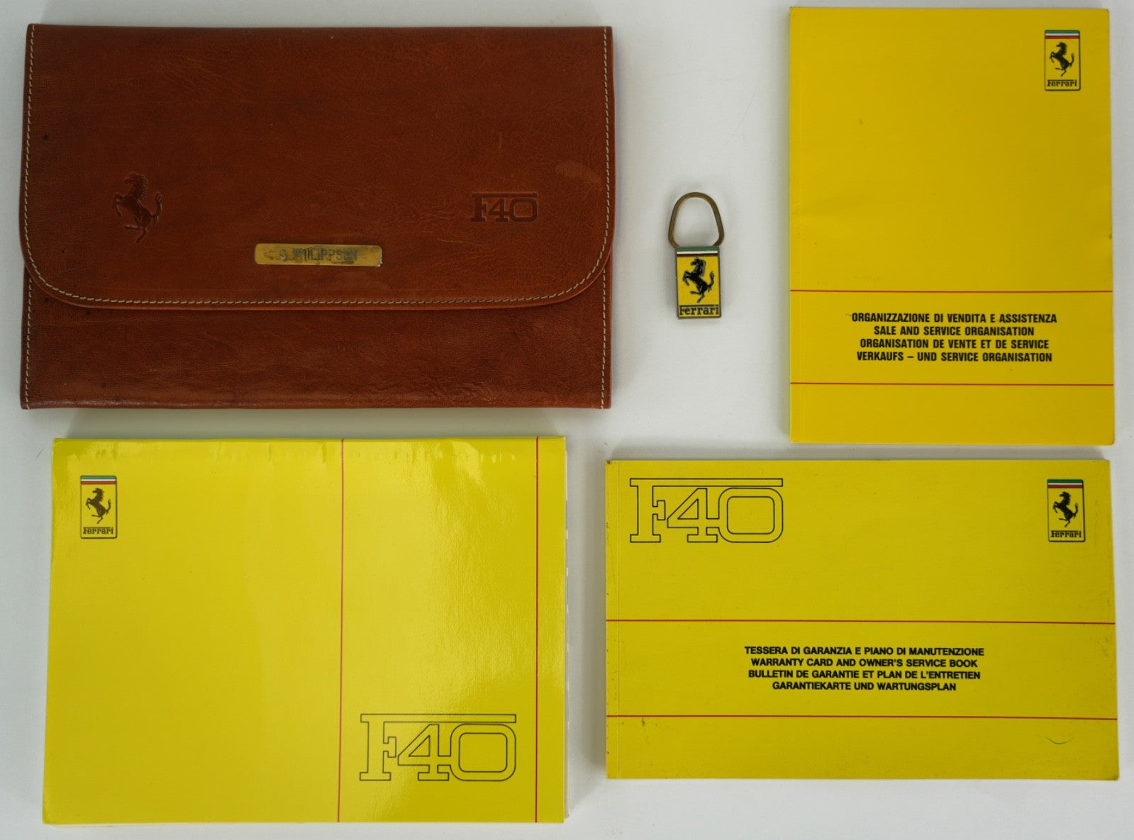 1987-91 Ferrari F40 Owner's Manual Pouch Set Schedoni – 6carb