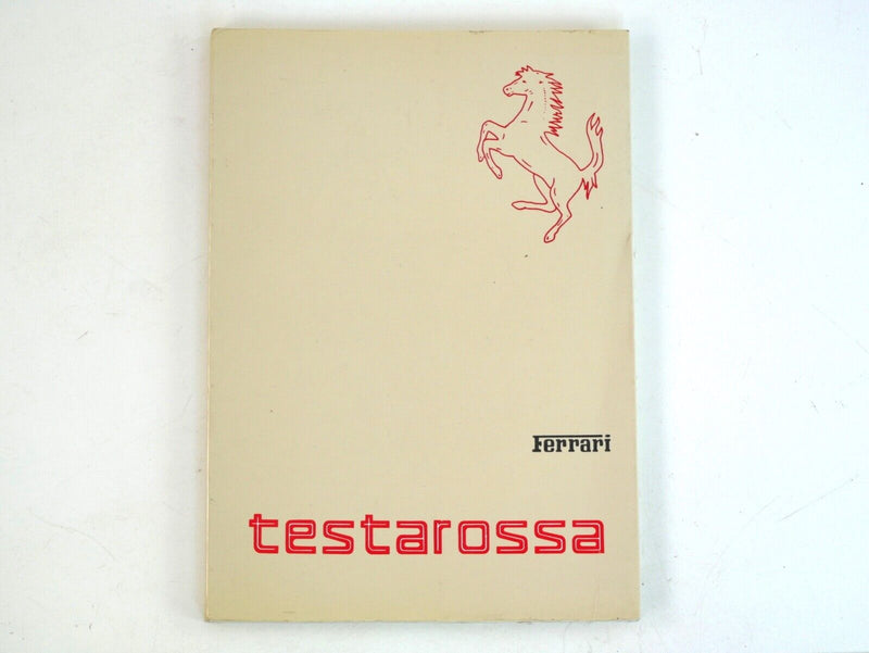 Ferrari Testarossa Owner's Handbook Manual 