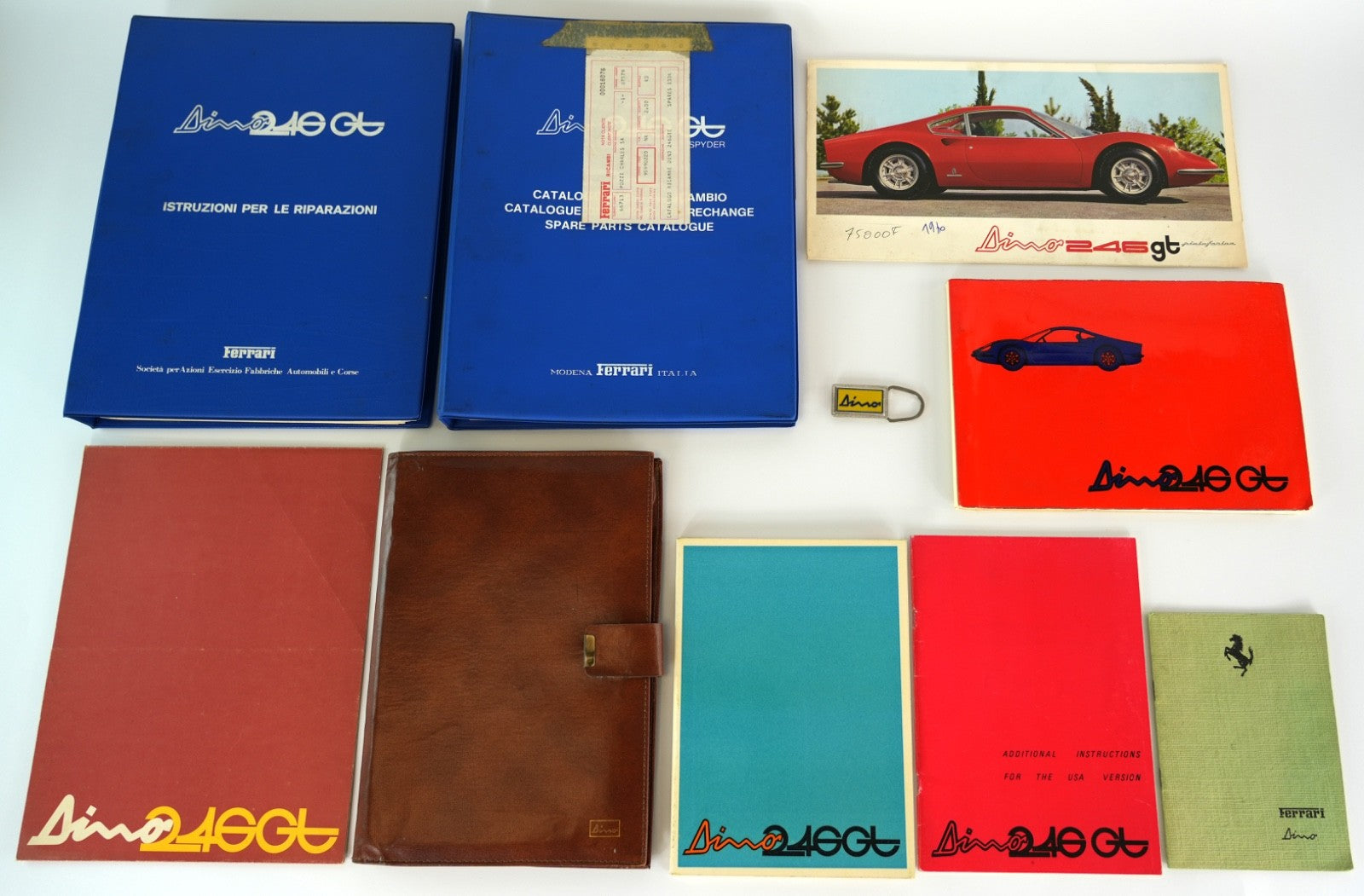 1972 Ferrari Dino 246 GT Concours Owner's Manual Pouch Set – 6carb