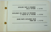 1973 Ferrari 246 Dino Manual Pouch Set *06508*
