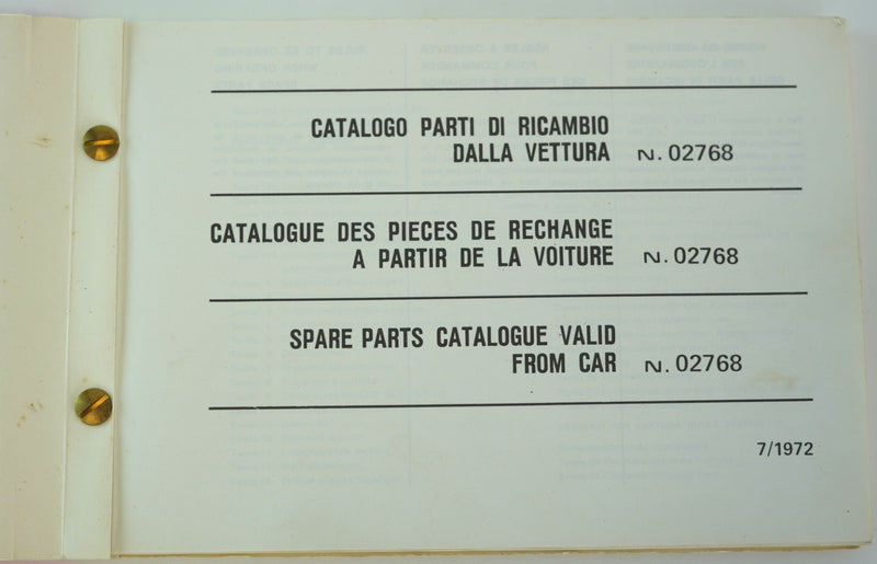1973 Ferrari 246 Dino Manual Pouch Set *06508*