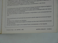 Ferrari Testarossa Owner's Handbook Manual 