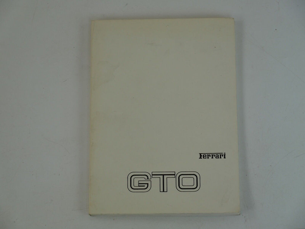 1986 Ferrari 288 GTO Owner's Handbook Manual Pouch