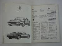 1986 Ferrari 288 GTO Owner's Handbook Manual Pouch