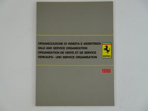 1986 Ferrari 288 GTO Owner's Handbook Manual Pouch