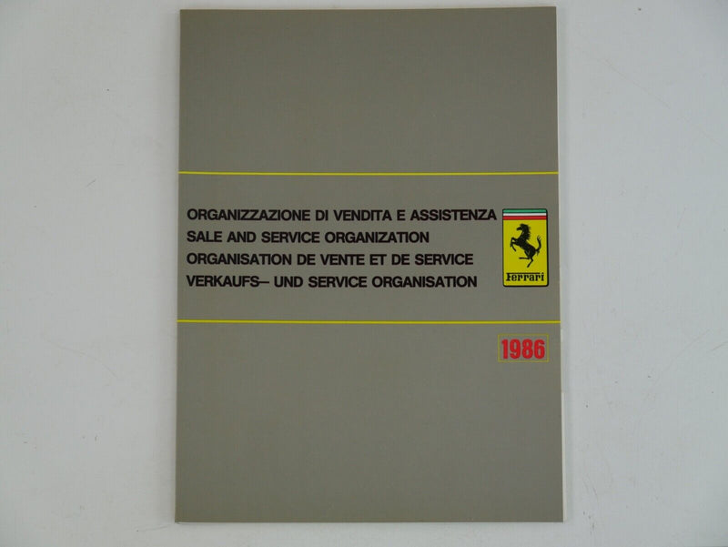 1986 Ferrari 288 GTO Owner's Handbook Manual Pouch