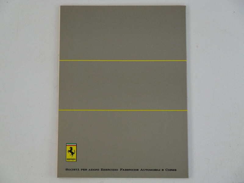 1986 Ferrari 288 GTO Owner's Handbook Manual Pouch