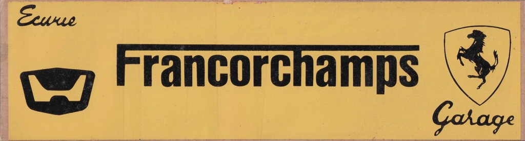 Ferrari Garage Francorchamps Dealer Sticker 