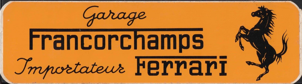 1970s Ferrari Garage Francorchamps Dealer Sticker 365 512 308