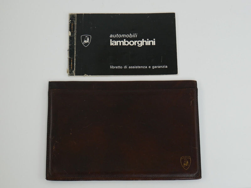 Lamborghini Countach LP400 Warranty Card Manual & Leather Pouch