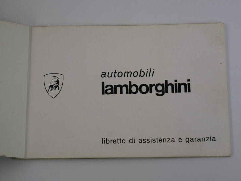 Lamborghini Countach LP400 Warranty Card Manual & Leather Pouch