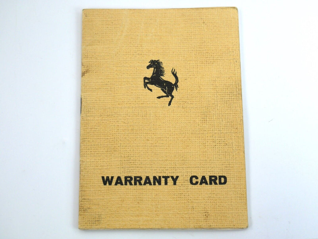 Ferrari 365 GTB/4 Daytona *15913* Warranty Card 