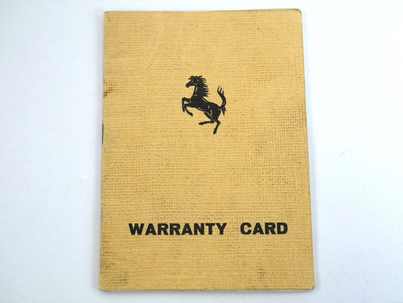 Ferrari 365 GTB/4 Daytona *15913* Warranty Card 