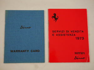 1973 Ferrari 246 GT Dino Owner's Manual Pouch Set