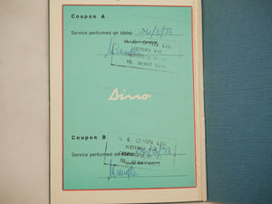 1973 Ferrari 246 GT Dino Owner's Manual Pouch Set