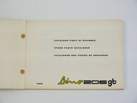 1967-69 Ferrari 206 GT Dino Owner's Manual Pouch Set Handbook