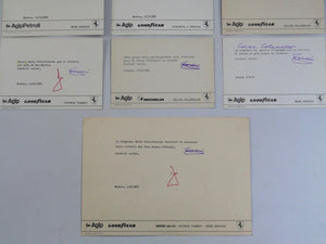1981-86 Ferrari F1 Postcard Collection ALL SIGNED BY ENZO! Villeneuve Alboreto