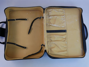Ferrari 348 Schedoni Black Leather Luggage Set