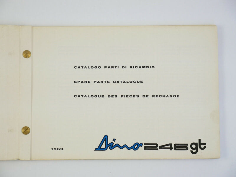 Ferrari 246 Dino Spare Parts Manual Catalogue