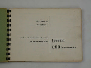 1957-60 Ferrari 250 GT Owner's Manual Pouch Set