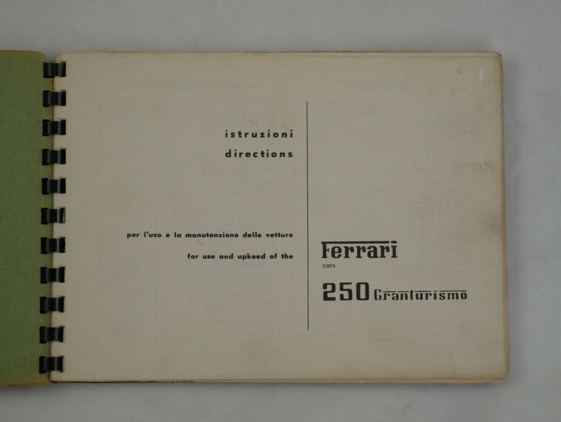 1957-60 Ferrari 250 GT Owner's Manual Pouch Set