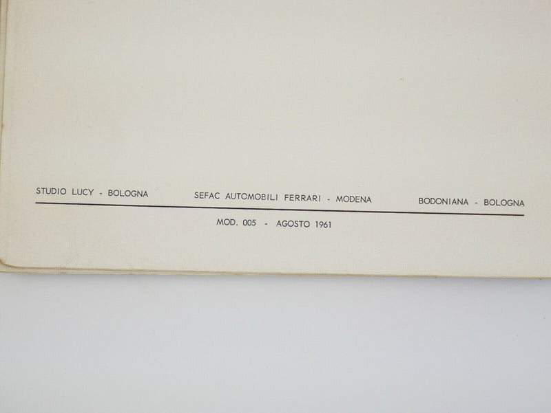 Ferrari 250 Manual Handbook Pouch