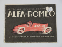 1924 Alfa Romeo Sales Brochure RM RL 6C 1750 8C