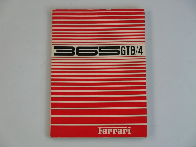 1973 Ferrari 365 GTB/4 Daytona Complete Manual Pouch Set Handbook Voxson