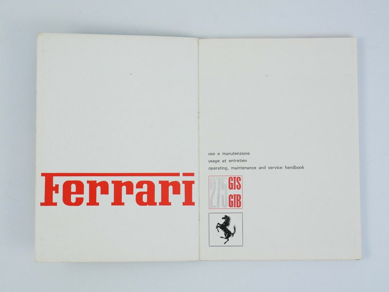 Ferrari 275 gtb/4 manual pouch