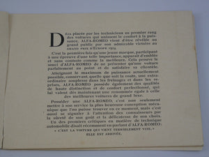 1924 Alfa Romeo Sales Brochure RM RL 6C 1750 8C
