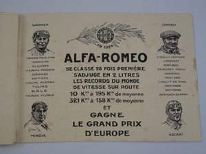 1924 Alfa Romeo Sales Brochure RM RL 6C 1750 8C