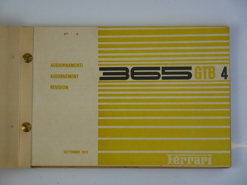 1968-73 Ferrari 365 GTB/4 Daytona Owner's Manual Handbook Pouch Set