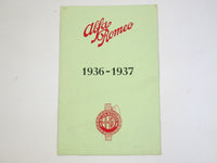 1936-37 Alfa Romeo Brochure 6C 2300 8C 2900