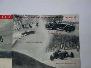 1933 Alfa Romeo 8C 2300 Sales Brochure