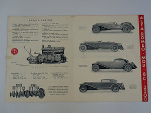 Alfa Romeo 8C 2300 Brochure