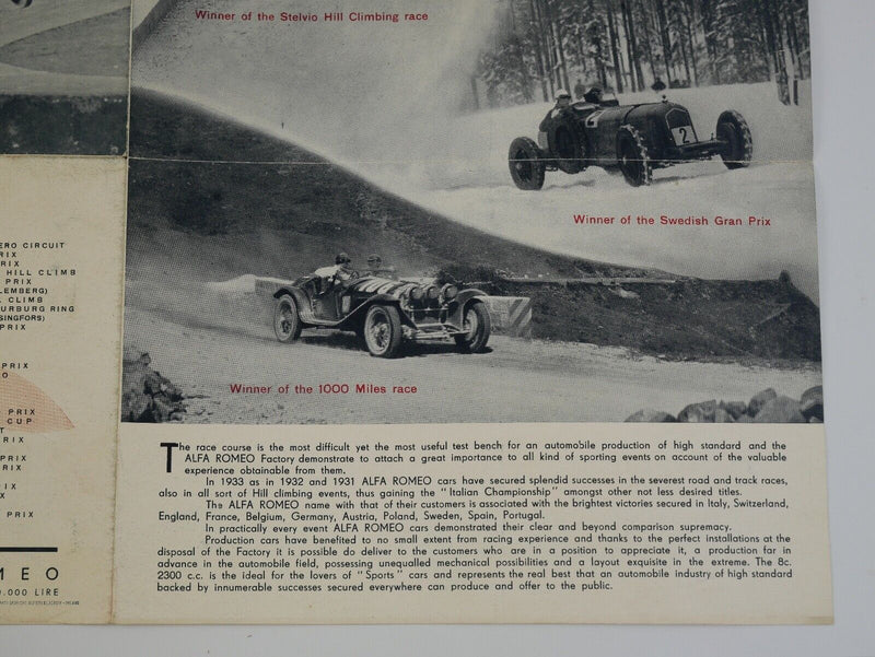 Alfa Romeo 8C 2300 Brochure
