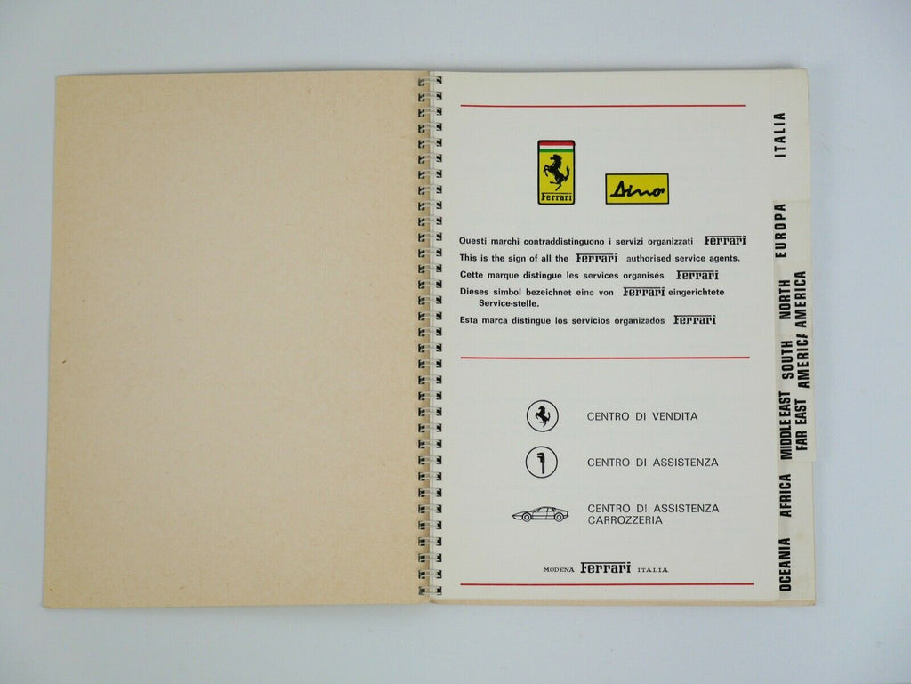 1974 Ferrari Dealer Directory 