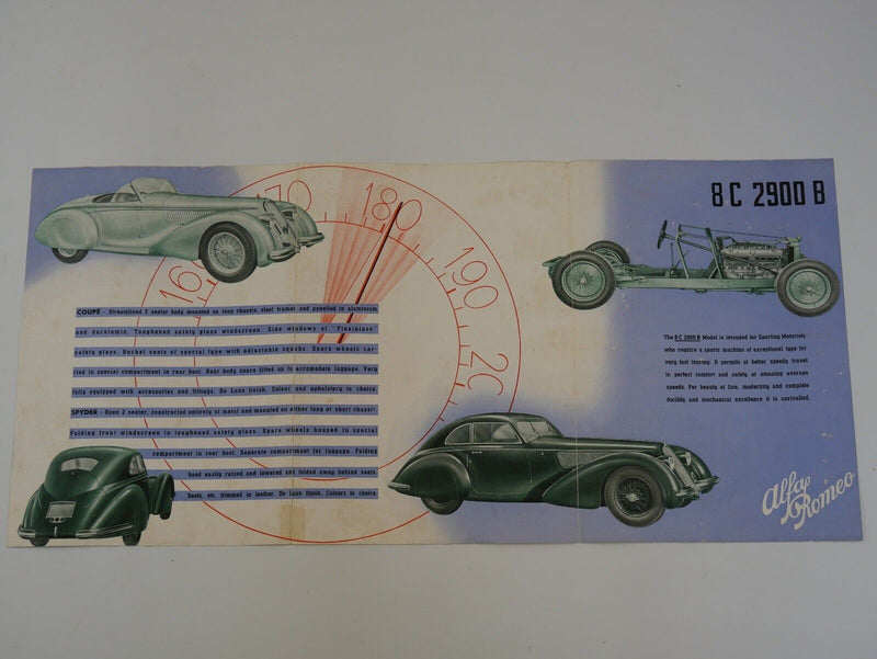 1938 Alfa Romeo 8C 2900B Brochure