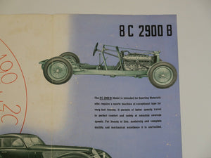 1938 Alfa Romeo 8C 2900B Brochure
