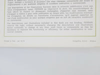 Ferrari 308 GT4 Dino Owner's Manual