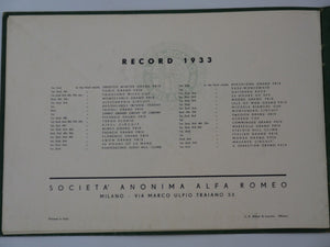 1934 Alfa Romeo 6C 2300 Brochure