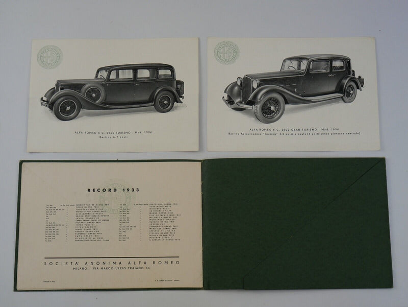 1934 Alfa Romeo 6C 2300 Brochure