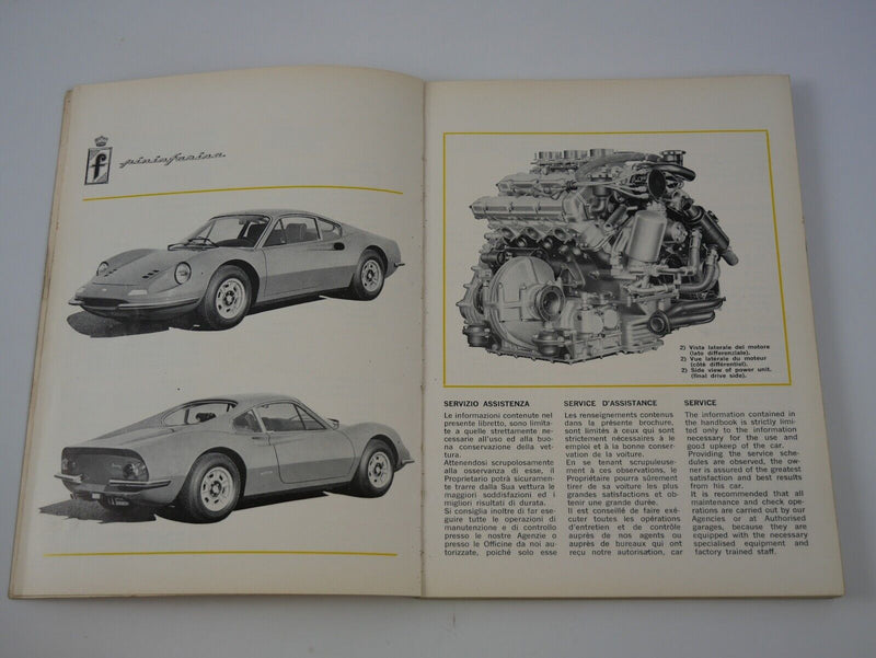  Ferrari 246 Dino Owner's Handbook & Spare Parts Manual