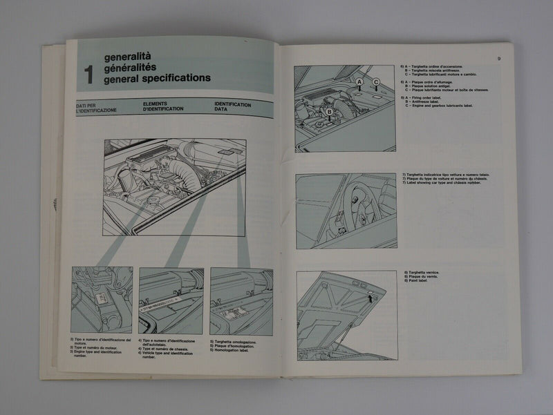 Ferrari 328 Manual Pouch Set