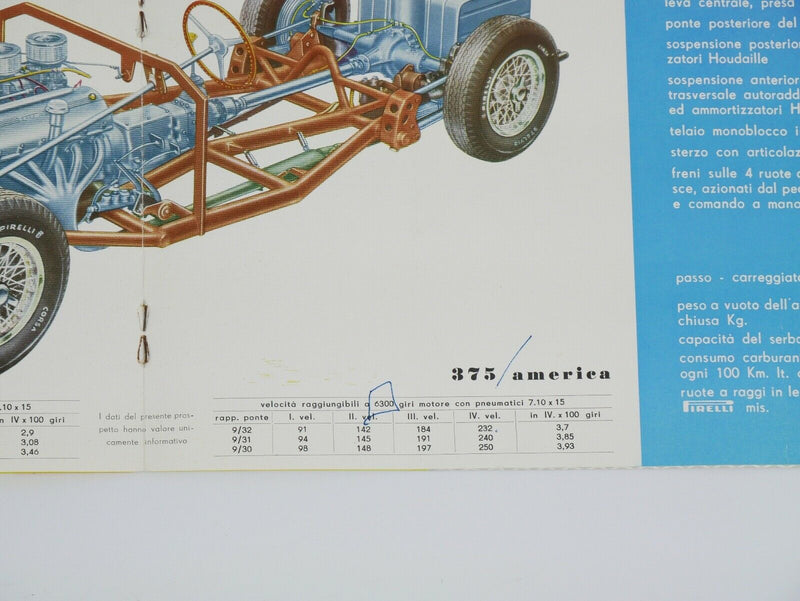  Ferrari 250 Europa 375 MM Sales Brochure