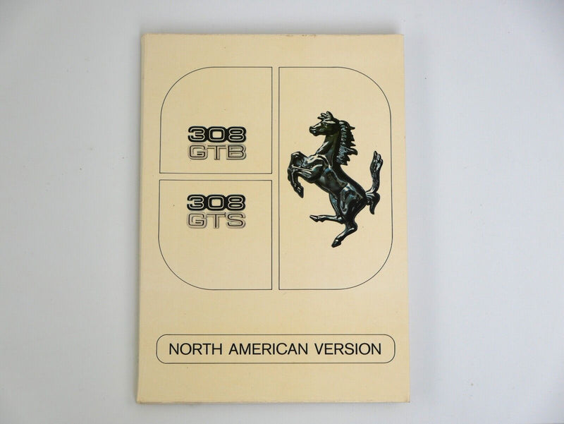 Ferrari 308 GTB GTS Owner's Manual North American Version