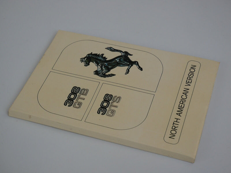 Ferrari 308 GTB GTS Owner's Manual North American Version